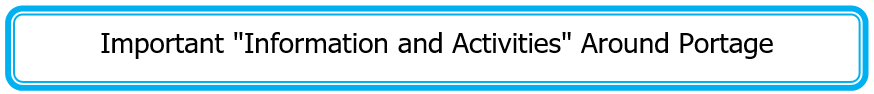 Rectangle: Rounded Corners: Important 'Information and Activities' Around Portage Community